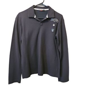 Versace Sport long sleeve polo black Large